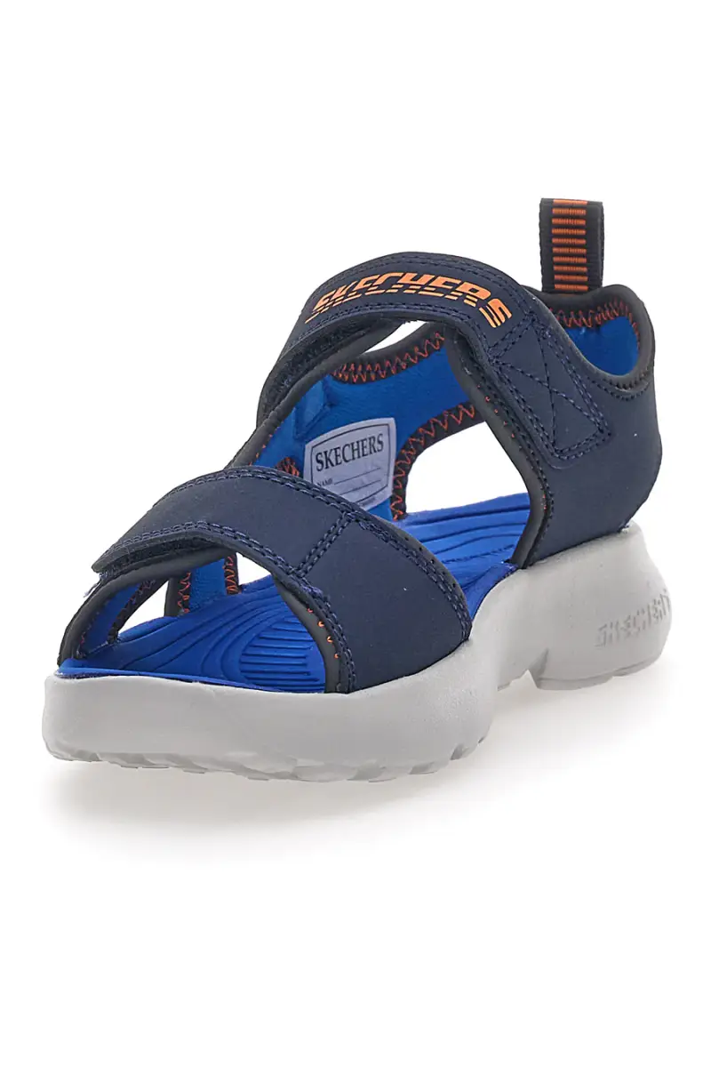Sandali Blu In Tessuto Skechers Razor Splash Aqua Buddies [BLU miniatura 3