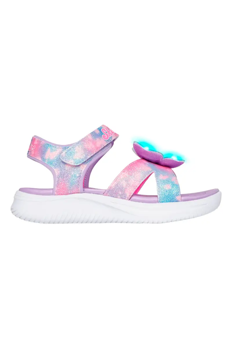 Sandali lilla con farfalla luminosa Skechers Jumpsters Sandal Butterfly Brights [LILLA]