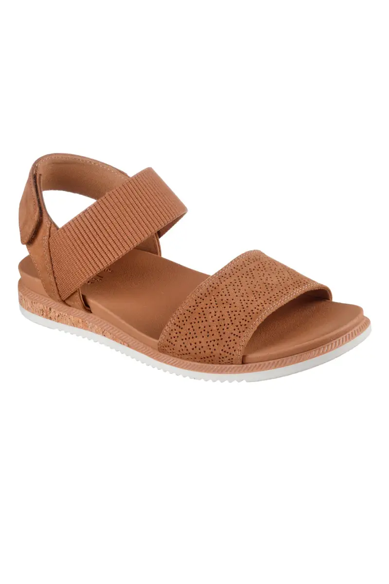 Sandali marroni con cinturino in velcro e fascia traforata Skechers Desert kiss low [CASTAGNO] miniatura 2