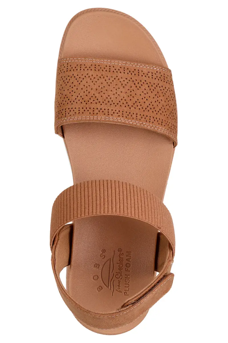 Sandali marroni con cinturino in velcro e fascia traforata Skechers Desert kiss low [CASTAGNO] miniatura 5