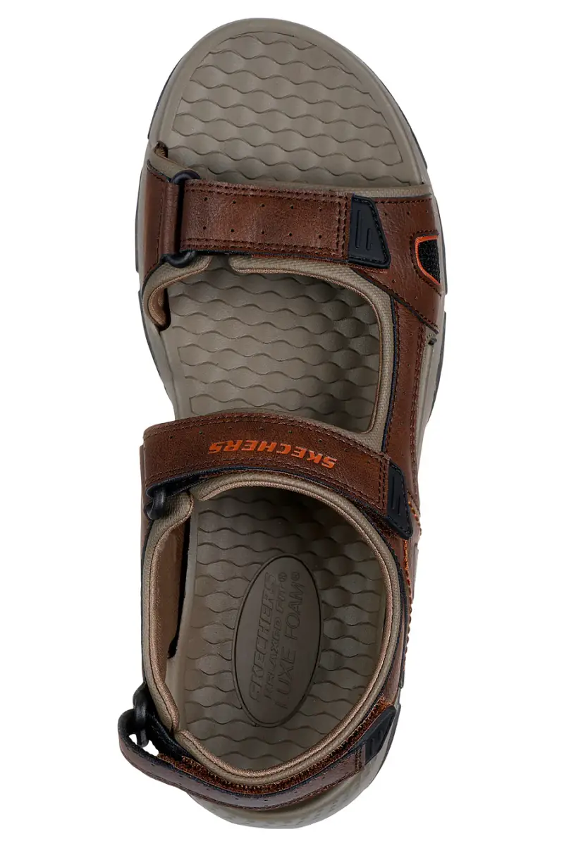 Sandali marroni Skechers Tresmen Hirano [MARRONE] miniatura 3