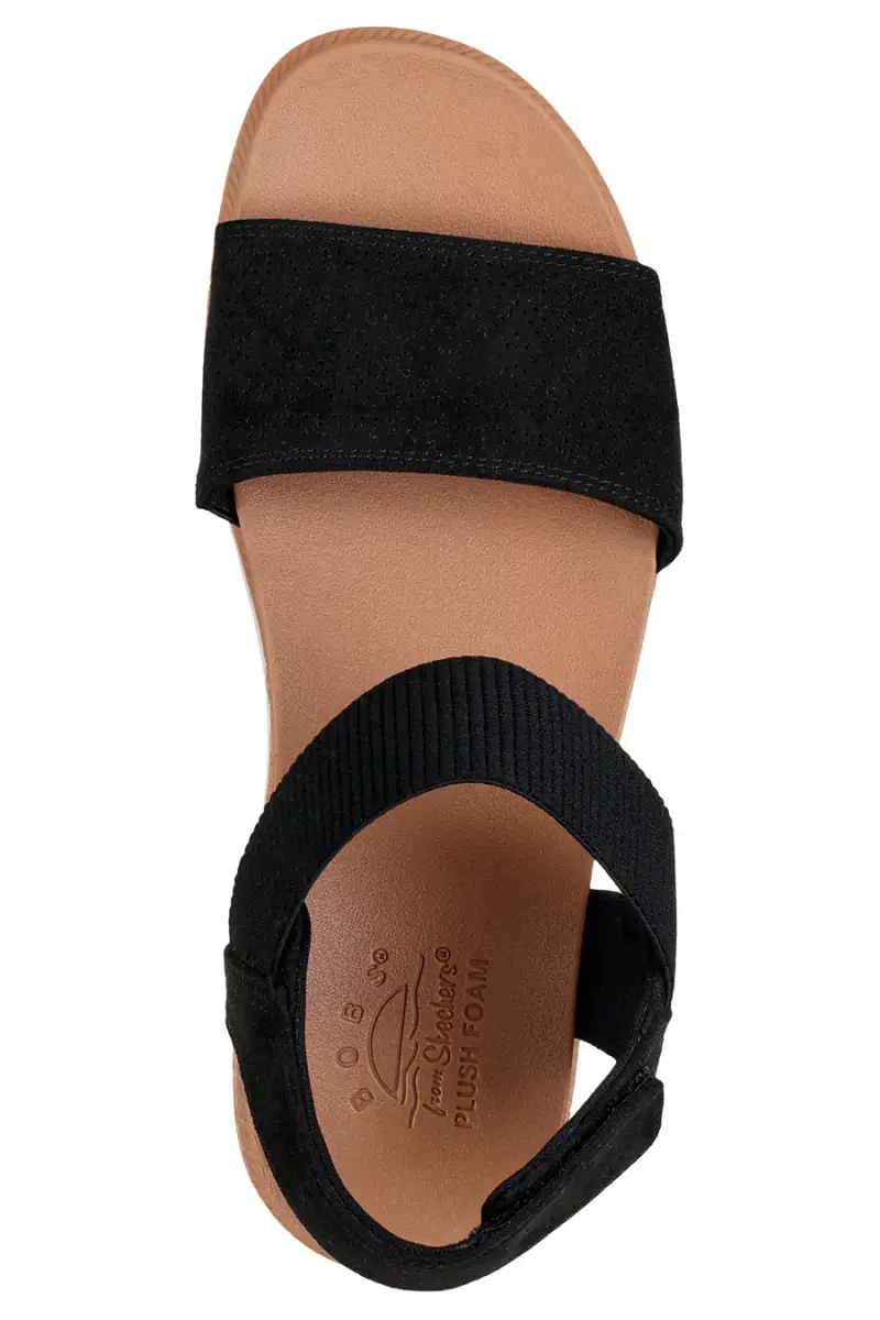 Sandali neri con cinturino in velcro e fascia traforata Skechers Desert kiss low [NERO] miniatura 5