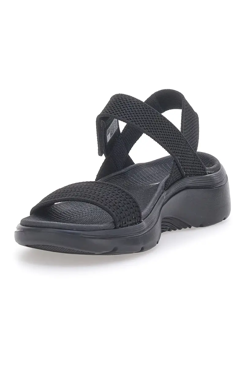 Sandali Neri Vegan Skechers GO WALK ARCH FIT 2.0 SANDAL ANNIE [NERO] miniatura 3