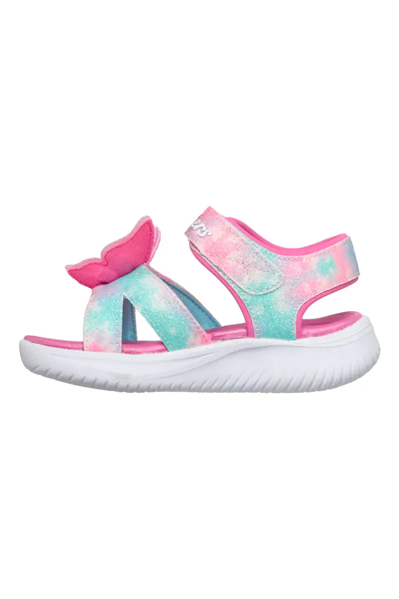 Sandali rosa con farfalla luminosa Skechers Jumpsters Sandal Butterfly Brights [ROSA]