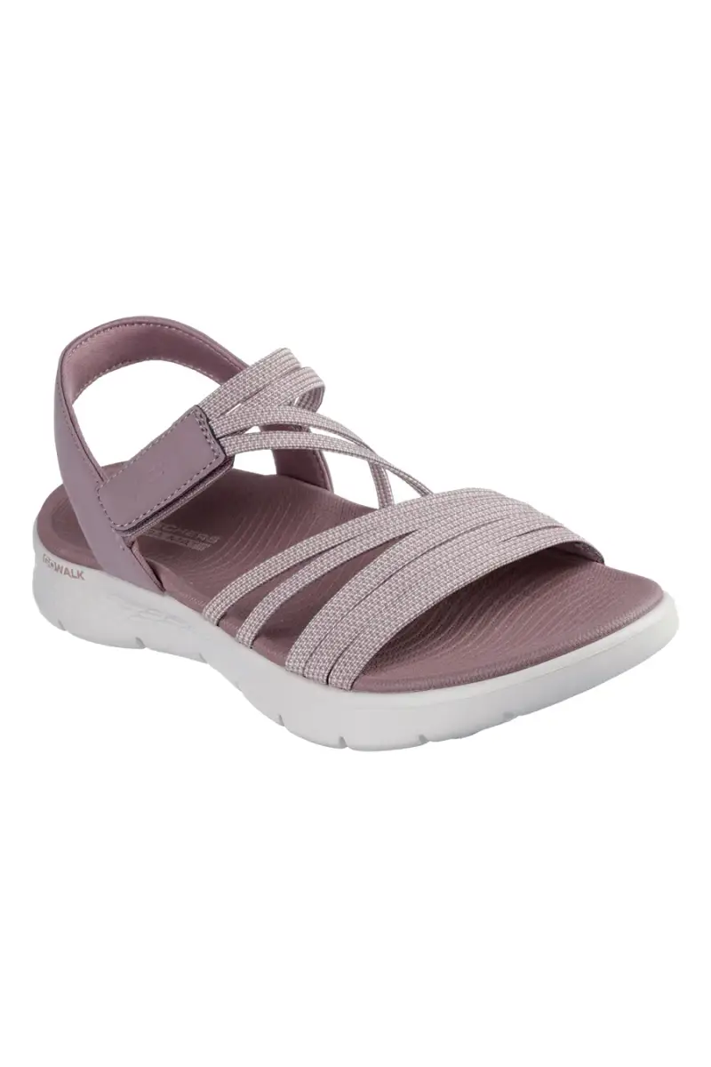 Sandali rosa con fasce elastiche Skechers Go walk flex sandal [ROSA] miniatura 2