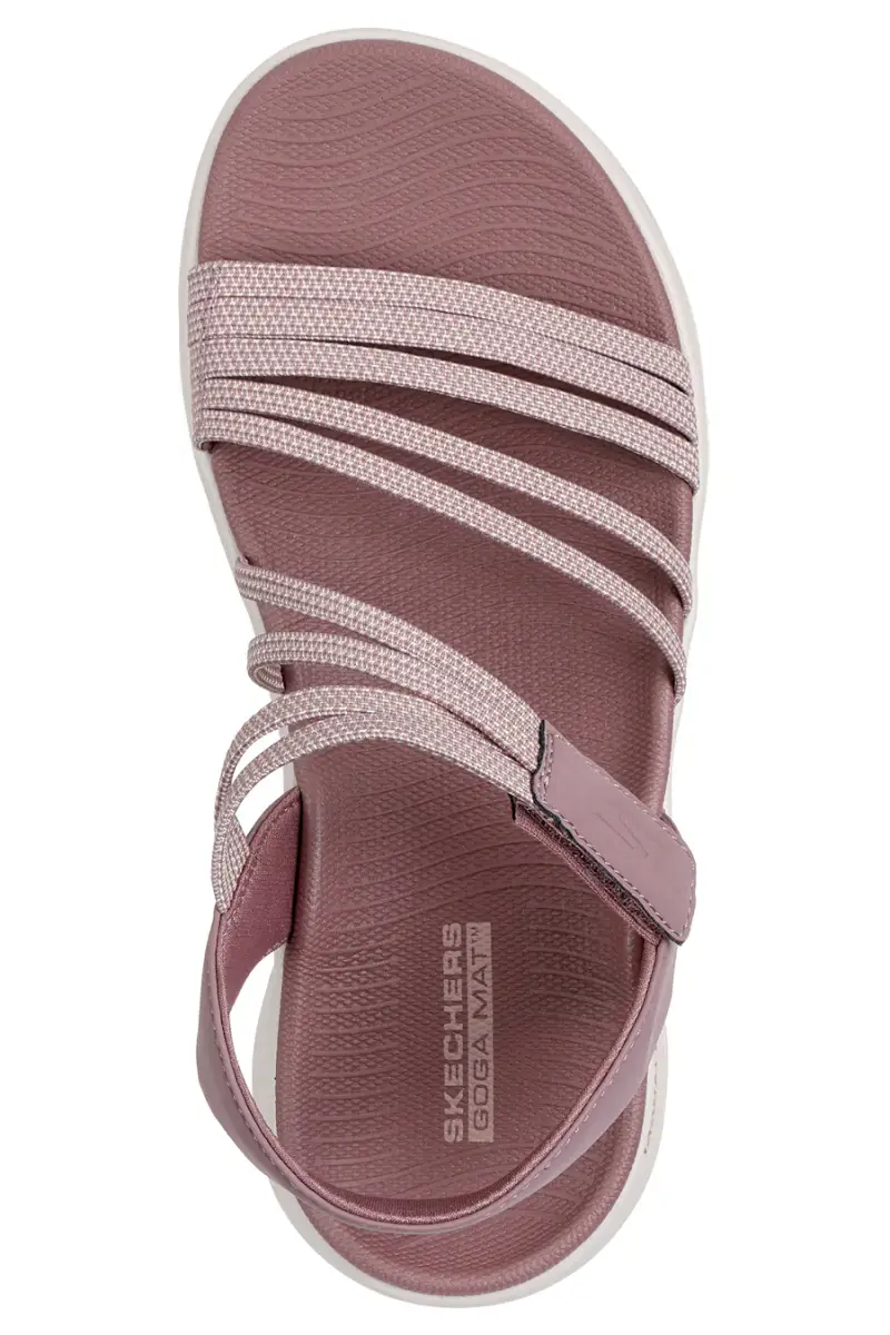 Sandali rosa con fasce elastiche Skechers Go walk flex sandal [ROSA] miniatura 5