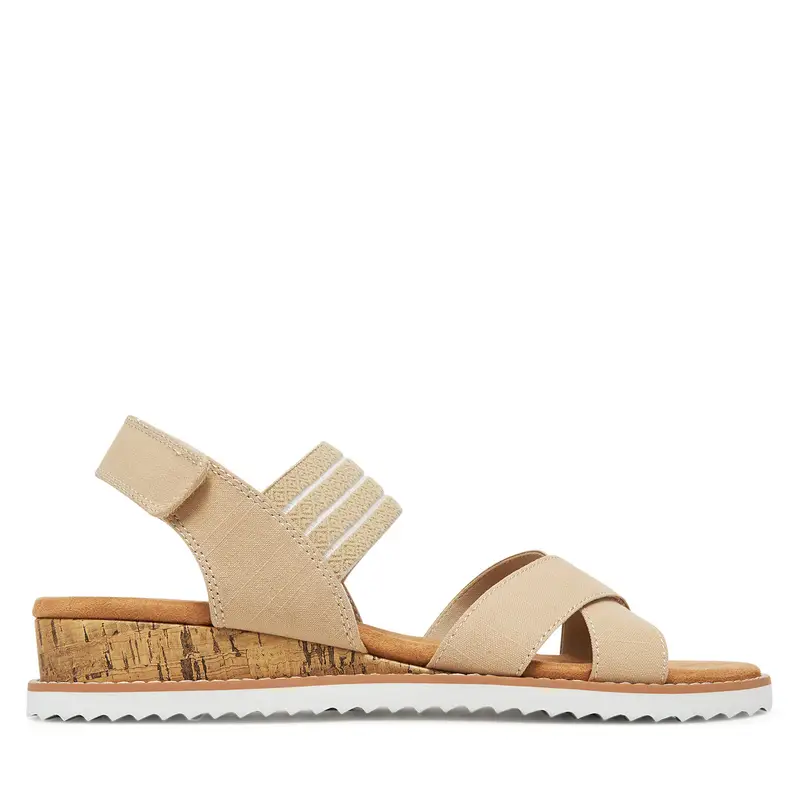 Sandali Skechers BOBS Desert Kiss-Shore Enough 114130/NAT Beige