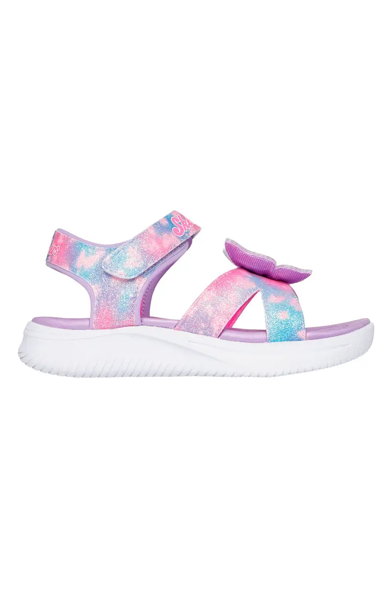Sandali Viola con Farfalla sulla tomaia SKECHERS JUMPSTERS SANDAL - BUTTERFLY BRITES [LAVANDA]