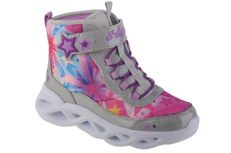 Scarpa universali bambini Skechers Twisty Brights | Skechers Grigio argento