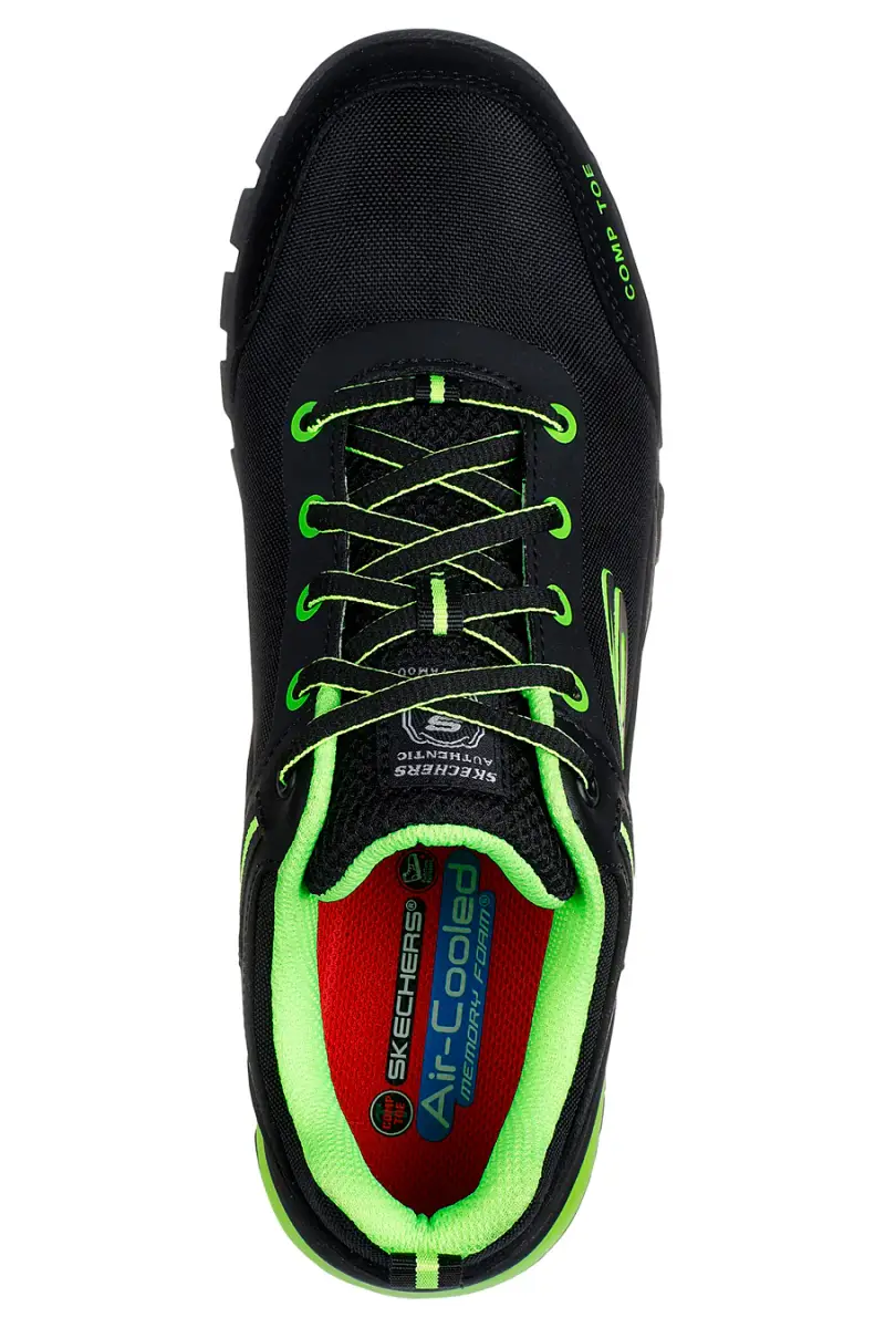 Scarpe Antinfortunistica Nere e Verde Skechers Work Gatlon - Strigax [NERO miniatura 5