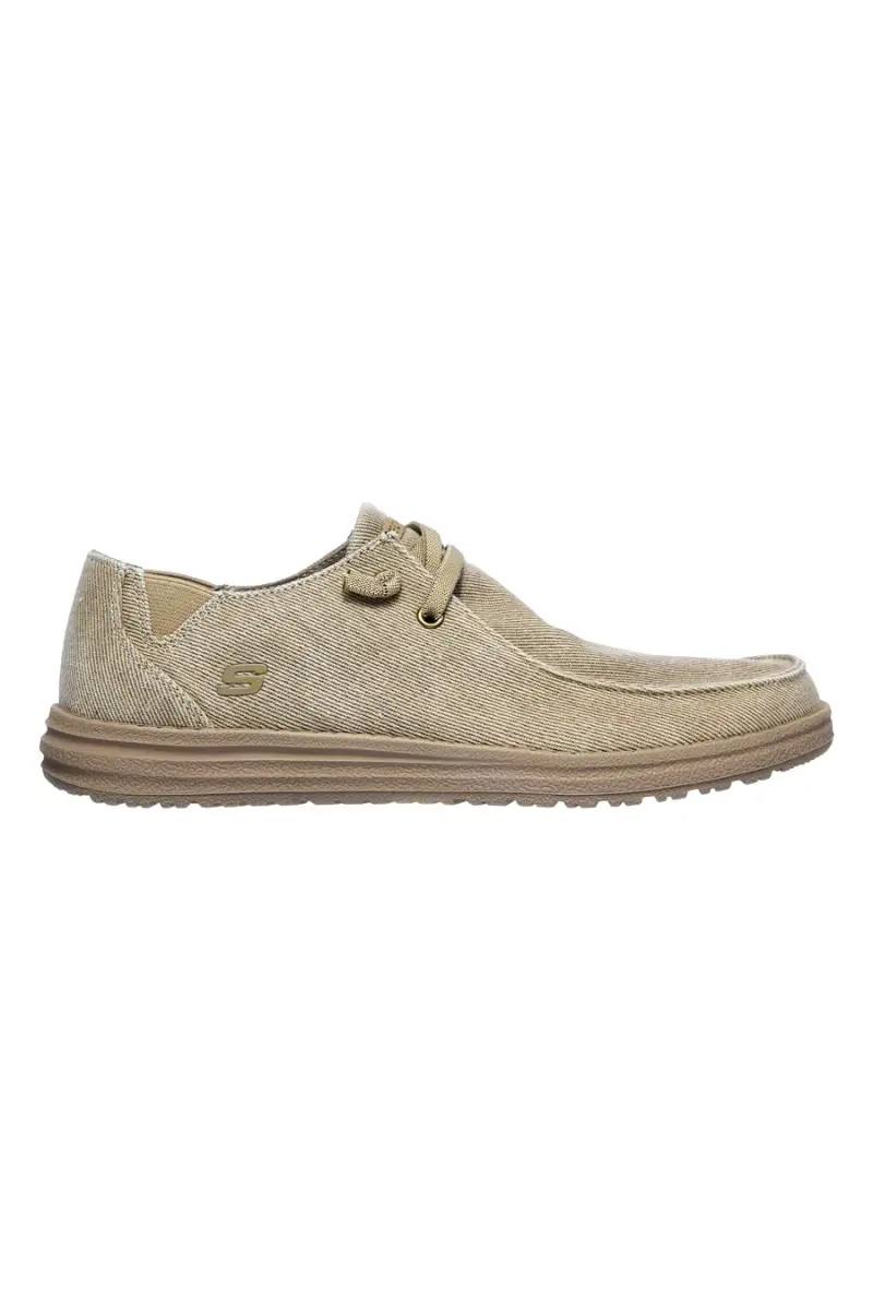 Scarpe beige in tela stile mocassino Skechers Melson Raymon [TAUPE]