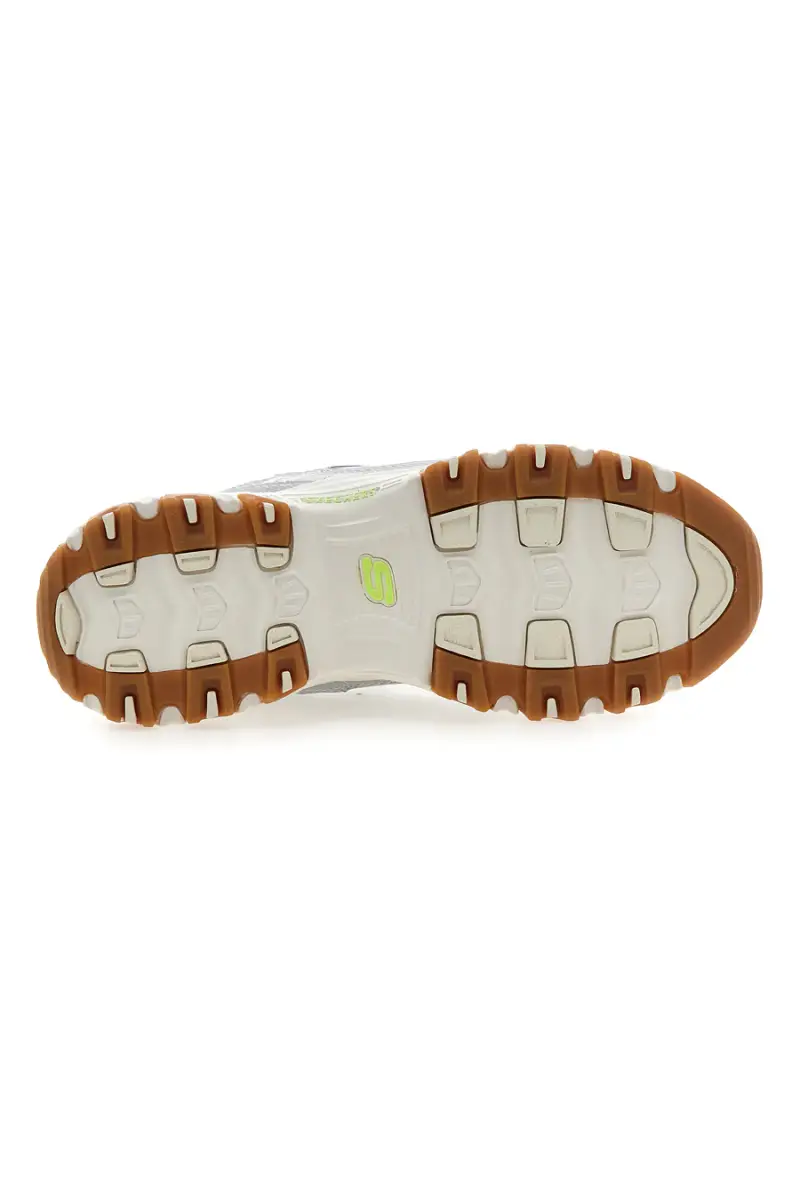 Scarpe bianche con inserti iridescenti e Memory Foam Skechers D'Lites Dazzling Shine [ARGENTO miniatura 5