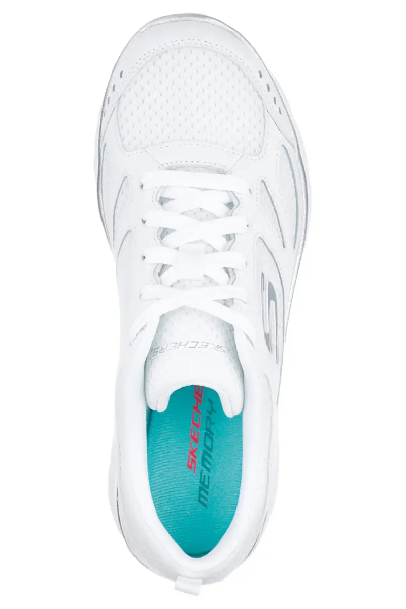 Scarpe bianche leggere con inserti argento Skechers SUMMITS SUITED [BIANCO miniatura 5