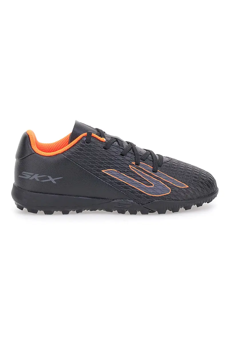 Scarpe calcio nero arancio con suola turf Skechers Jr Youth TF [NERO]