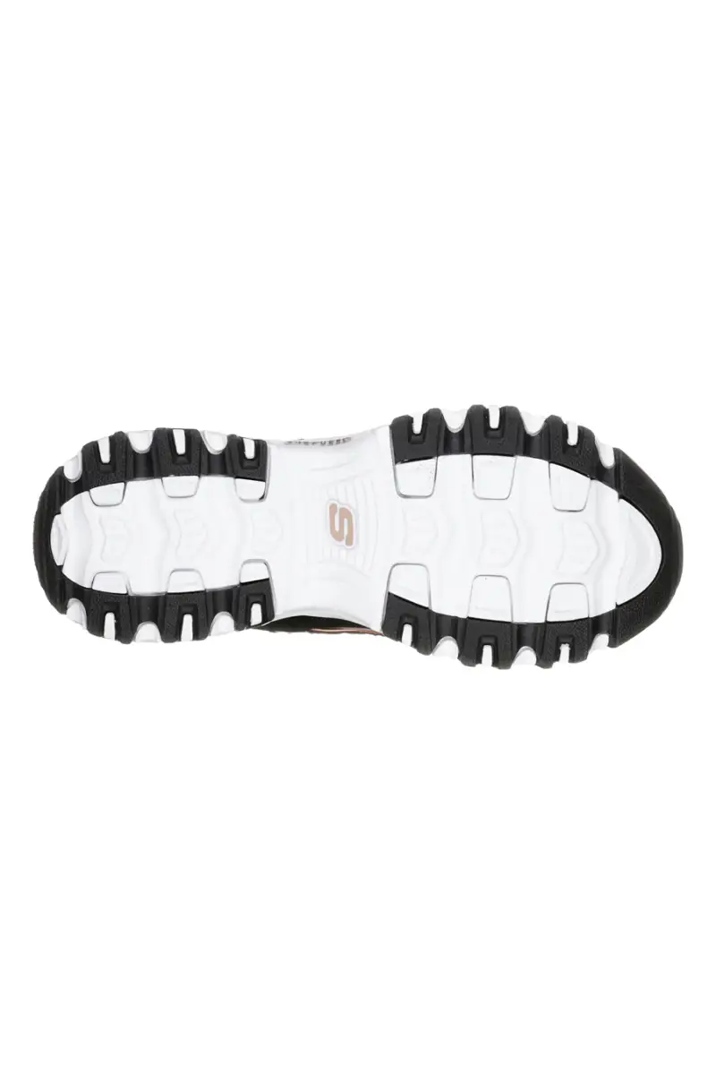 Scarpe nere chunky con borchie e Memory Foam Skechers D Lites Glamour Feels [BLACK] miniatura 5