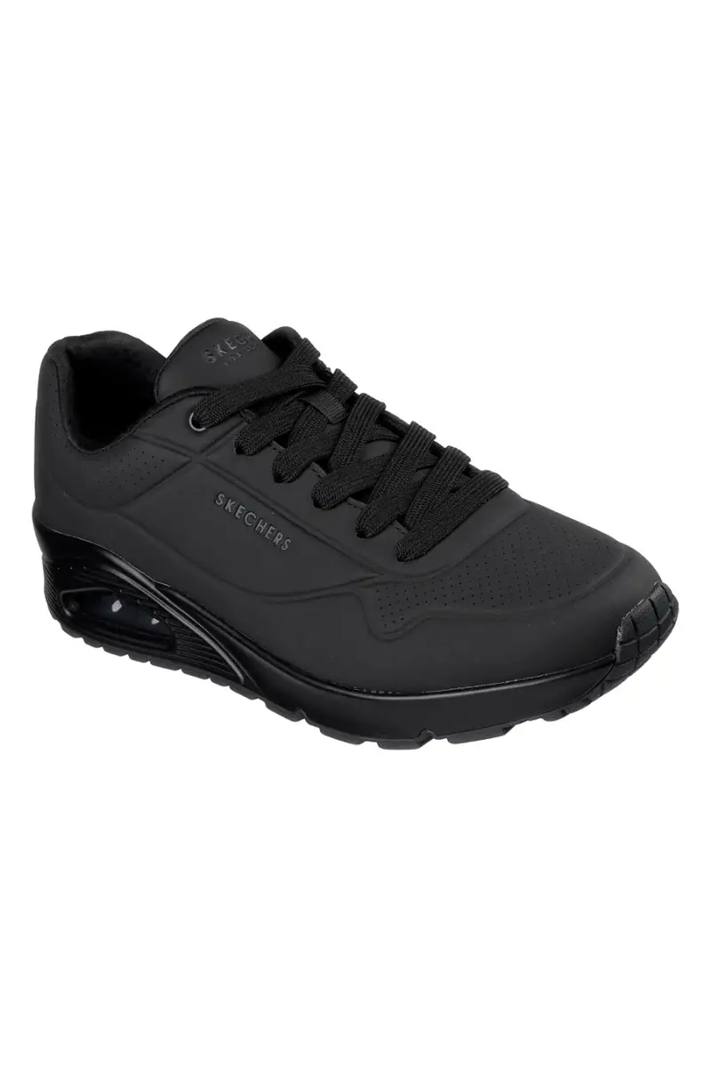Scarpe nere con airbag visibile e Memory Foam Skechers UNO STAND ON AIR [NERO] miniatura 2