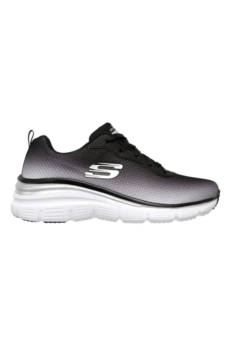 Scarpe nere con suola ammortizzata Skechers Fashion Fit Build Up [BIANCO