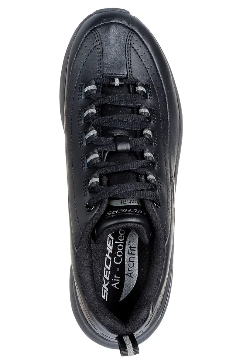 Scarpe nere in pelle con supporto plantare Skechers ARCH FIT 2 0 STAR BOUND [NERO] miniatura 3