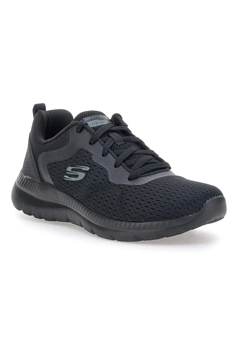 Scarpe nere leggere in mesh con Memory Foam Skechers Bountiful Quick Path [NERO] miniatura 2