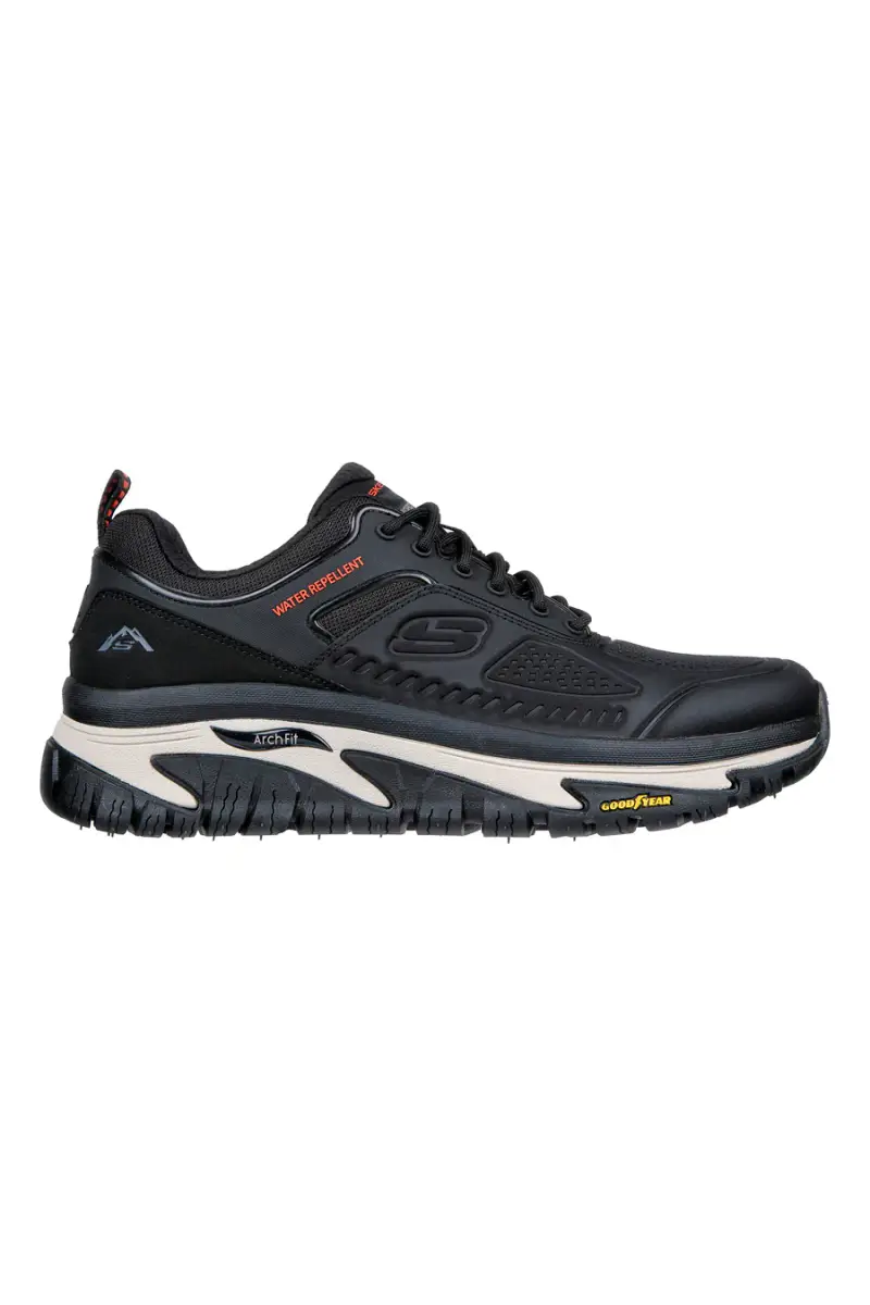Scarpe outdoor nere water-repellent Skechers Arch Fit Road Walker-Recon [NERO]
