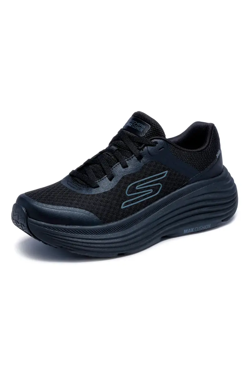 Scarpe running nere vegan Skechers Max Cushioning Endeavour [NERO] miniatura 3