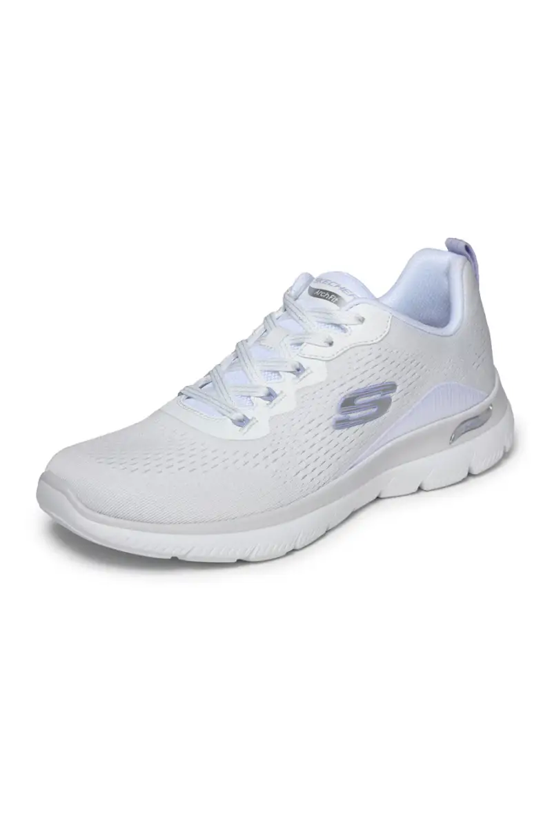 Scarpe sportive bianche in mesh Skechers Arch fit summits daily flow [BIANCO] miniatura 2