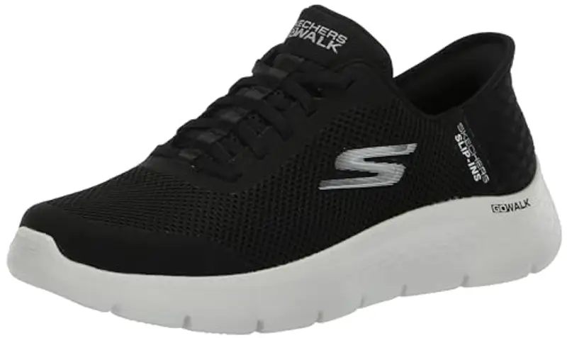 Skechers, Scarpe sportive da donna senza lacci Go Walk Flex Grand Entry, Nero/Bianco, 39.5 EU