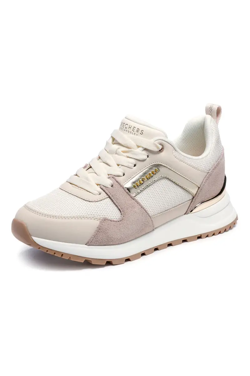 Scarpe sportive naturale e oro con memory foam Skechers Runway Posh Gal [NATURALE] miniatura 2