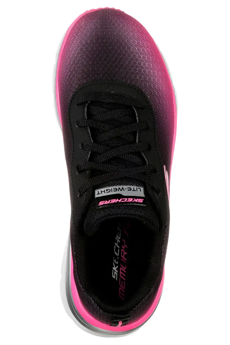 Scarpe sportive nero e rosa con memory foam Skechers Fashion Fit Build Up [VIOLA miniatura 5