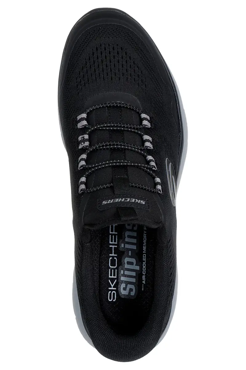 Slip-on nere vegan con suola ammortizzata Skechers Summits Top Rate [NERO miniatura 3