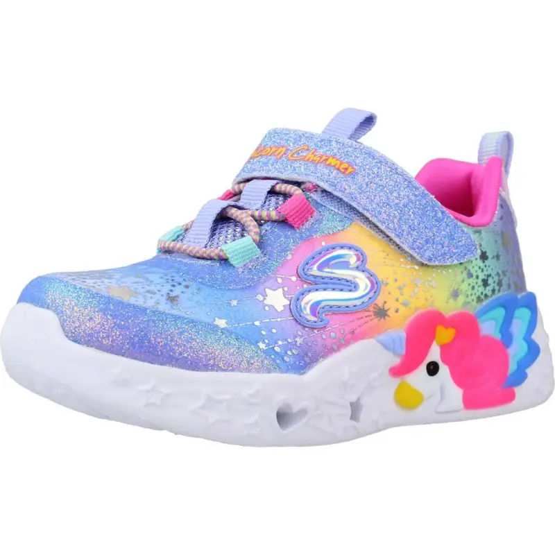 Sneaker Bambino Unicorn charm lilla/multi 302681N BLMT | Skechers Viola