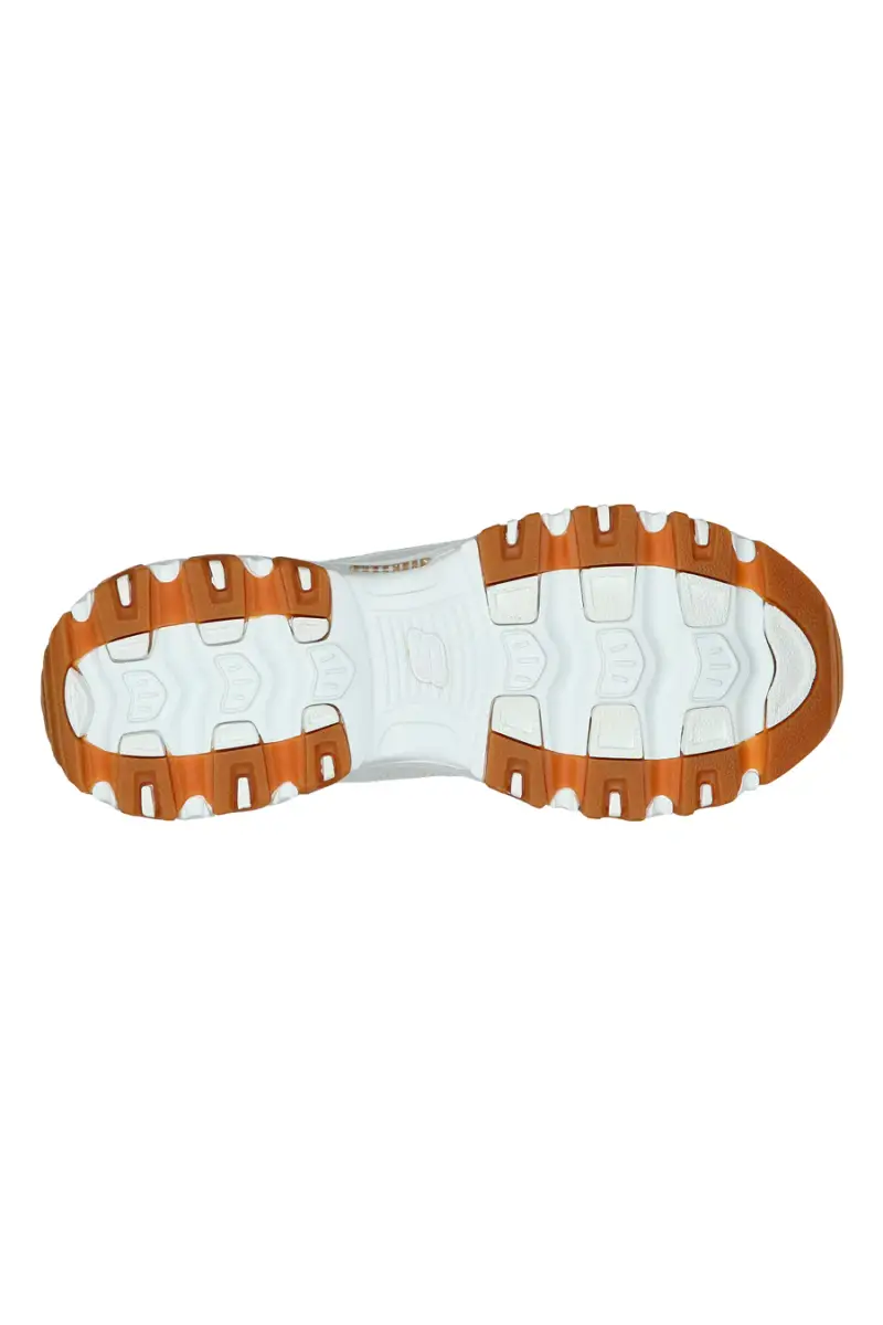 Sneaker da Donna Bianca con suola gum e Memory Foam Skechers D Lites Good Neutral [BIANCO] miniatura 4