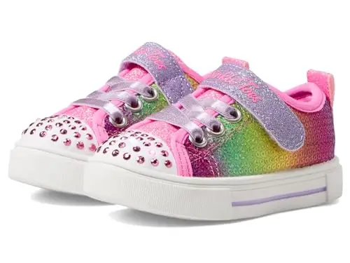 Skechers Sneaker unisex per bambini, con lustrini scintillanti, multicolore, 5 Toddler miniatura 2