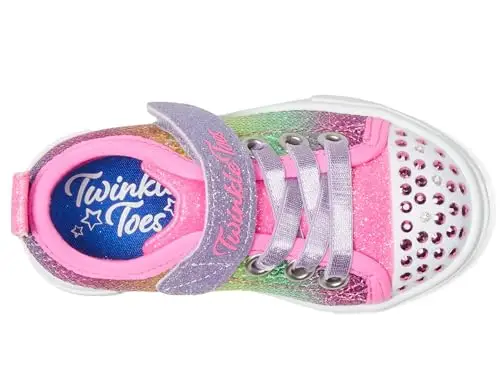 Skechers Sneaker unisex per bambini, con lustrini scintillanti, multicolore, 5 Toddler miniatura 3