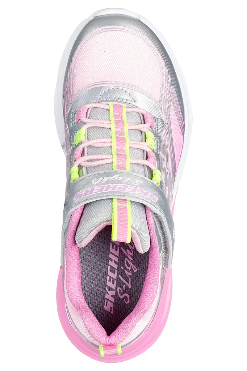 Sneakers argento e rosa con luci e tomaia glitter Skechers Cosmic Glow [ARGENTO miniatura 3