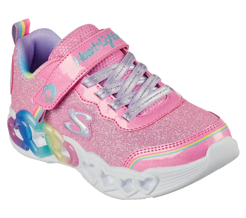 Sneakers Bambina INFINITE HEART LIGHTS LOVE PRISM Rosato fucsia | Skechers Rosa orchidea