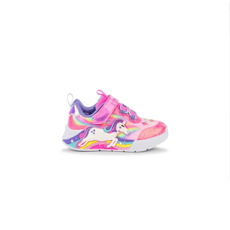 Sneakers bambina rosa da ginnastica S-Lights Unicorn Chaser con luci e cartoon
