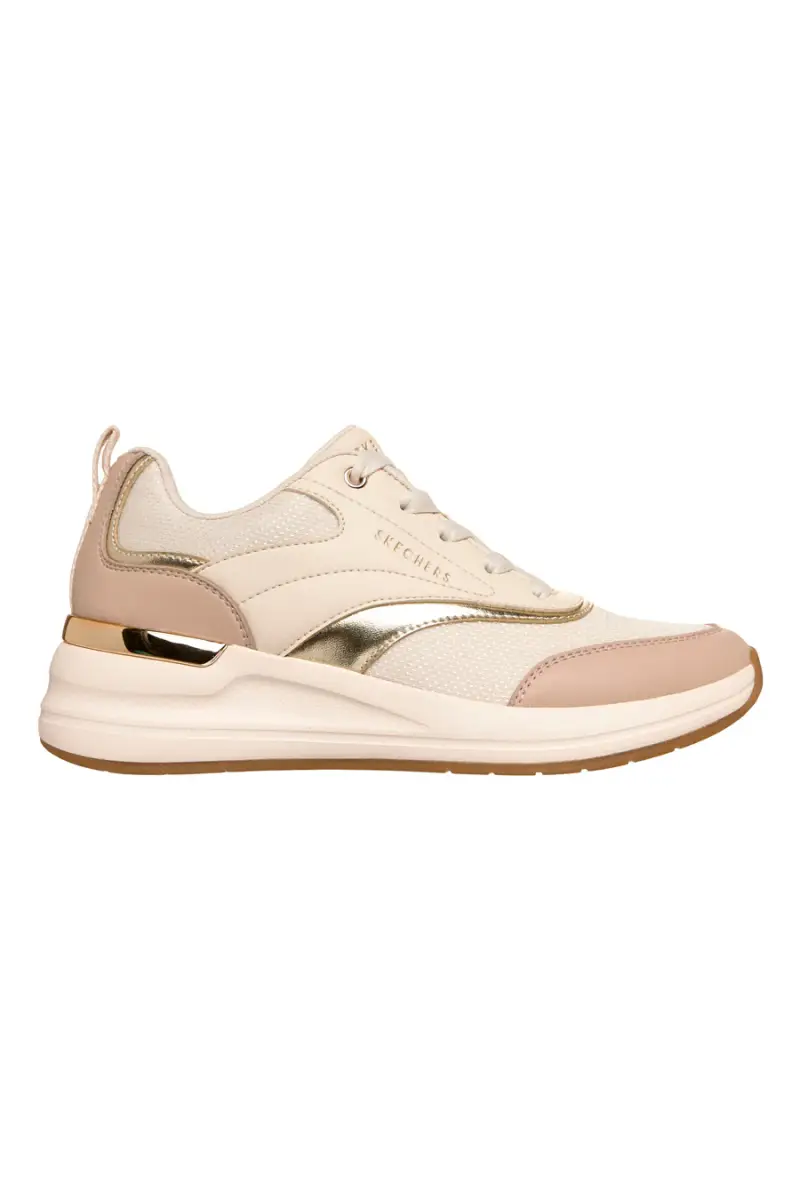 Sneakers beige con inserti gold e Memory Foam Skechers Billion 2 Monroe [BEIGE]