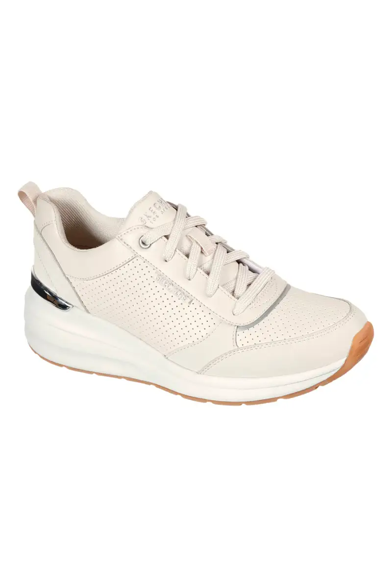 Sneakers beige con tomaia traforata e Memory Foam Skechers Billion Subtle Spots [OFF WHITE] miniatura 2