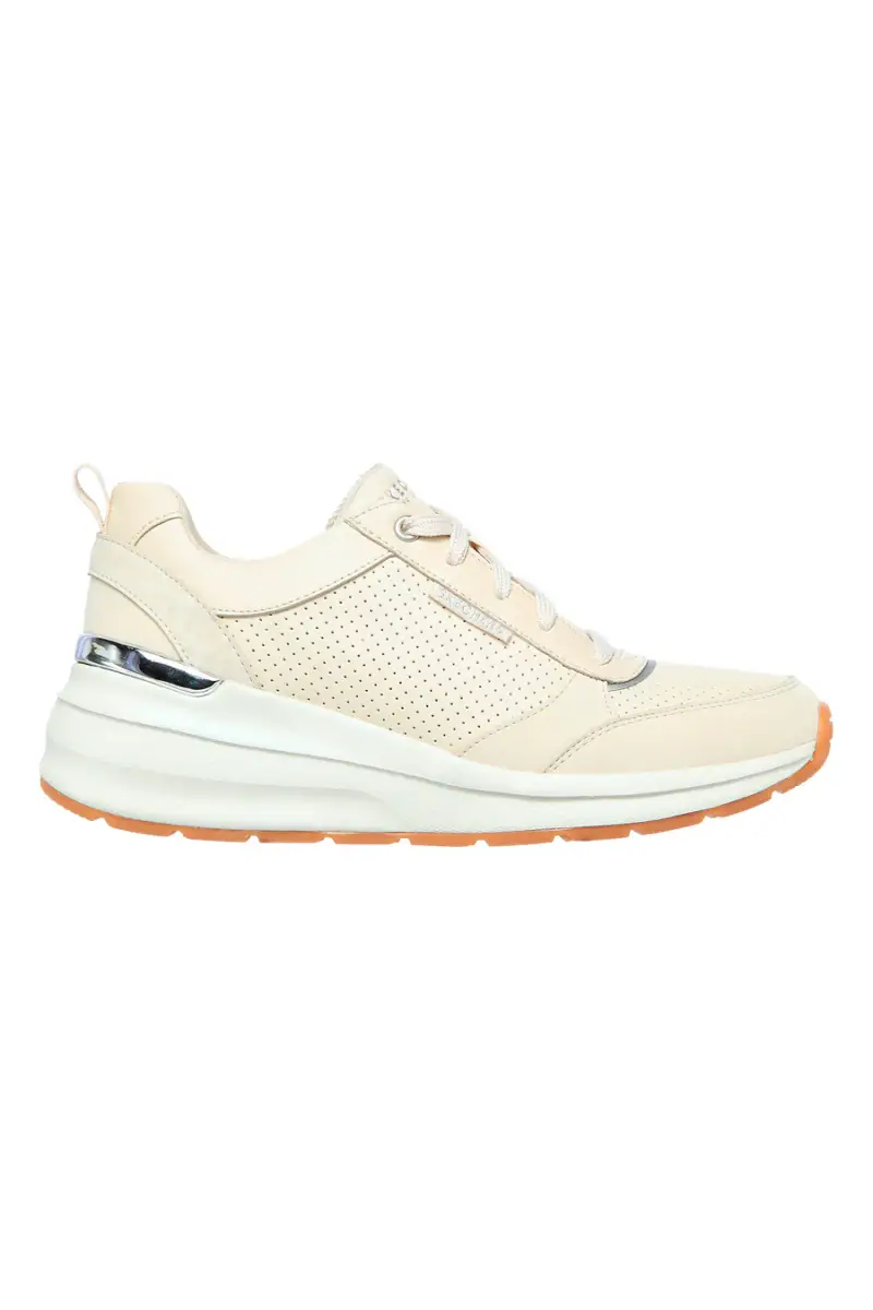 Sneakers beige con tomaia traforata e Memory Foam Skechers Billion Subtle Spots [OFF WHITE]