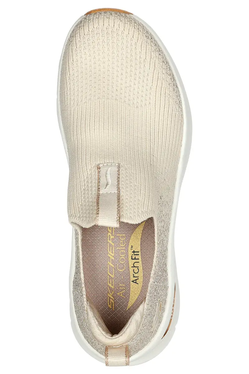 Sneakers Beige Skechers Relaxed Fit Arch Fit D Lux - Glimmer Dust [BEIGE] miniatura 3