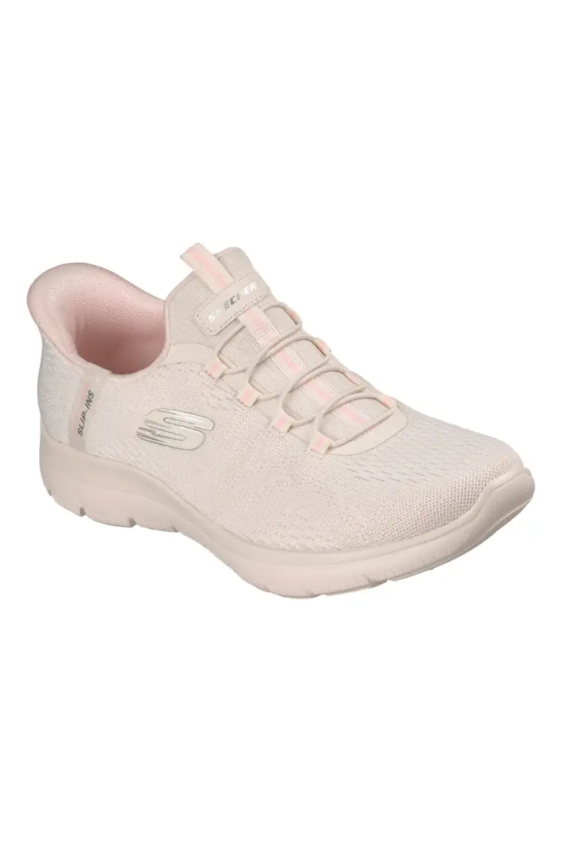 Sneakers beige slip-ins con lacci elastici Skechers Summits dream chaser [BEIGE] miniatura 2