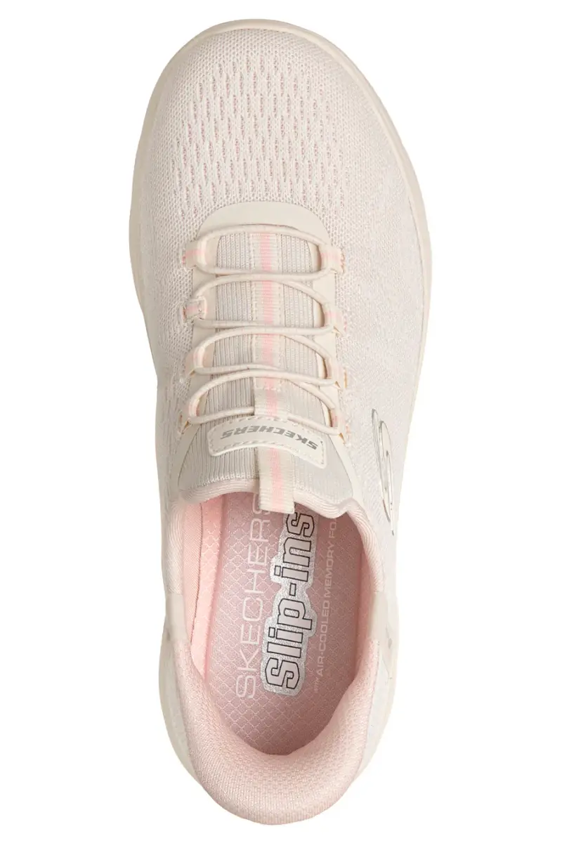 Sneakers beige slip-ins con lacci elastici Skechers Summits dream chaser [BEIGE] miniatura 5