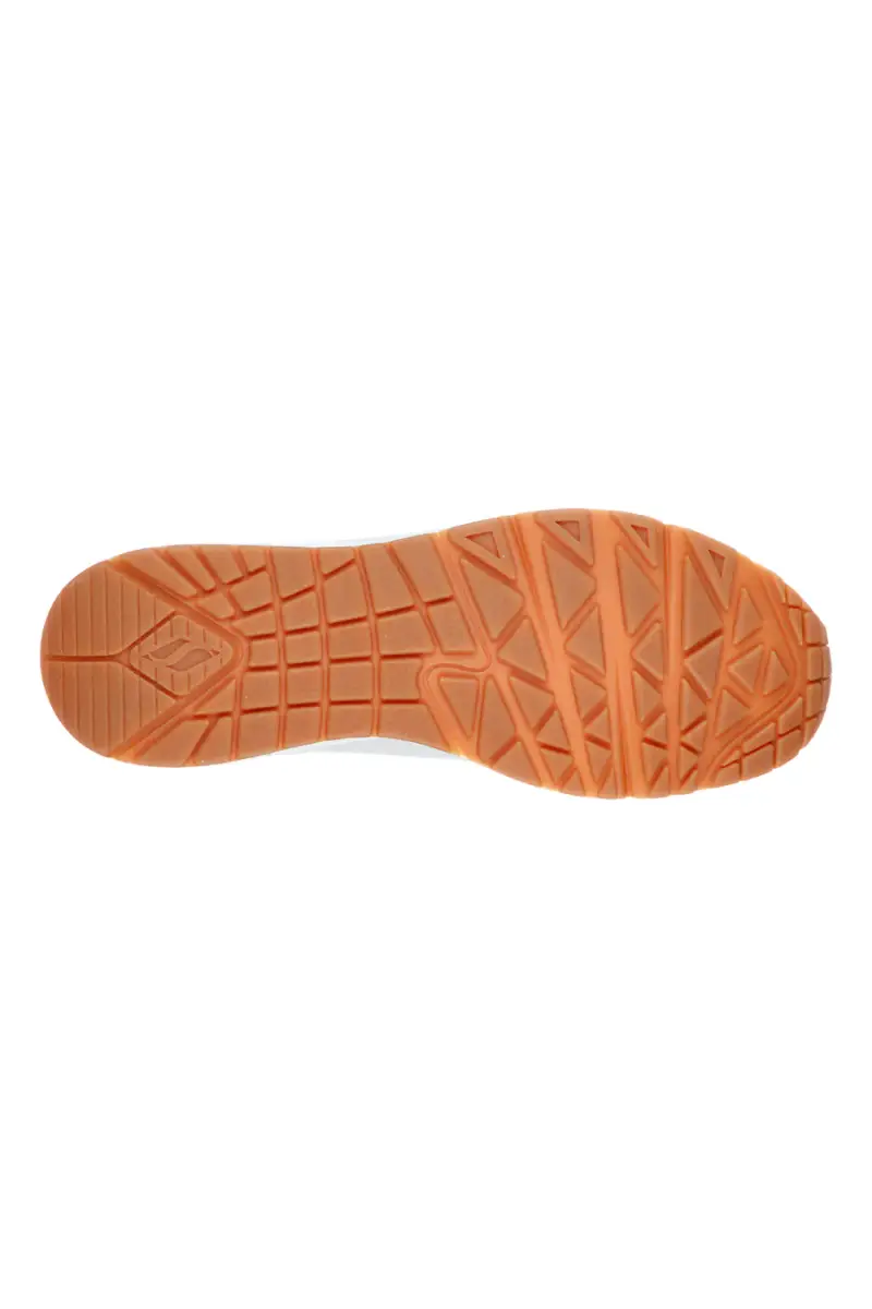 Sneakers bianche con cuscinetto ad aria e soletta memory foam Skechers UNO Stand On Air [BIANCO] miniatura 5