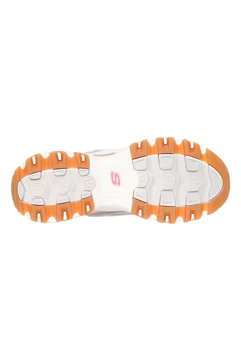 Sneakers bianche con dettagli lilla e memory foam Skechers D Lites Dazzling Shine [LITE PINK] miniatura 5