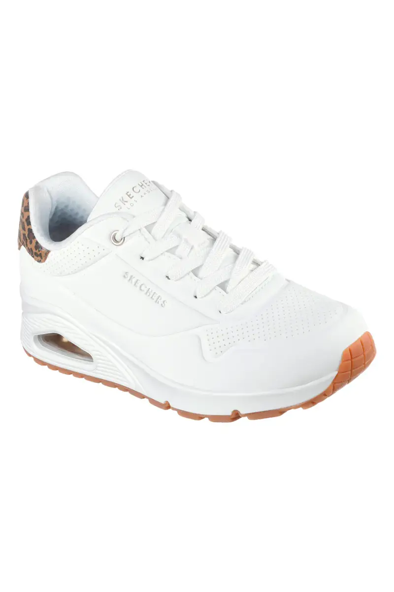 Sneakers bianche con memory foam e dettagli leopardati Skechers Uno Jungle Nite [BIANCO] miniatura 2