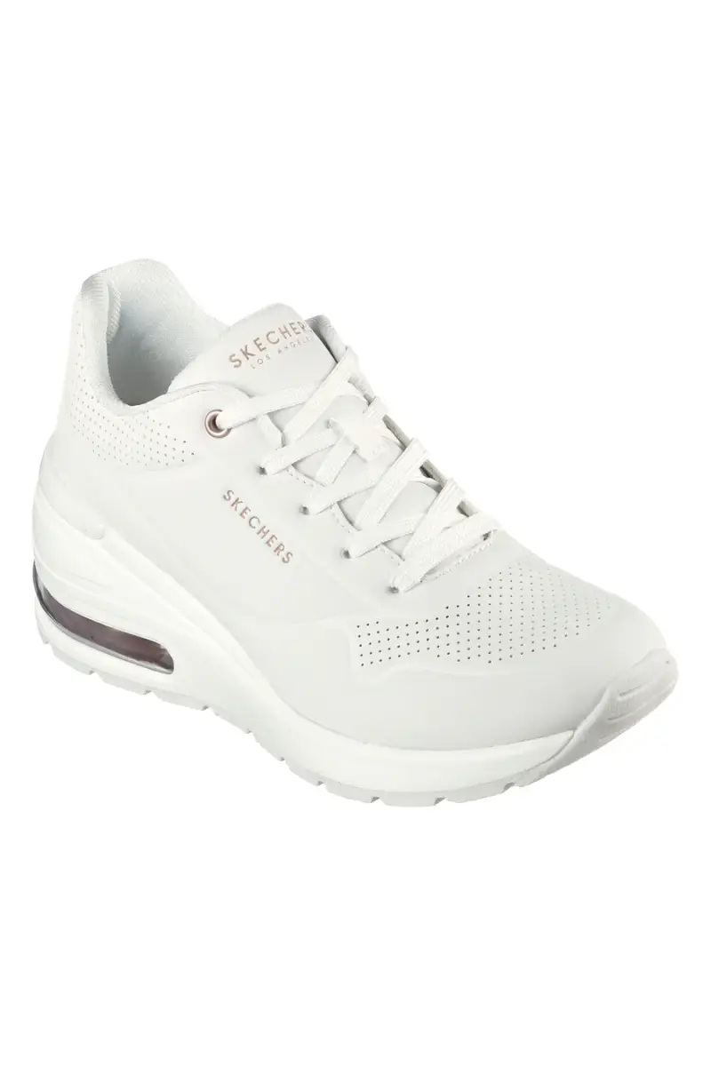 Sneakers Bianche Con Memory Foam Skechers Million Air Elevated Air [BIANCO] miniatura 2