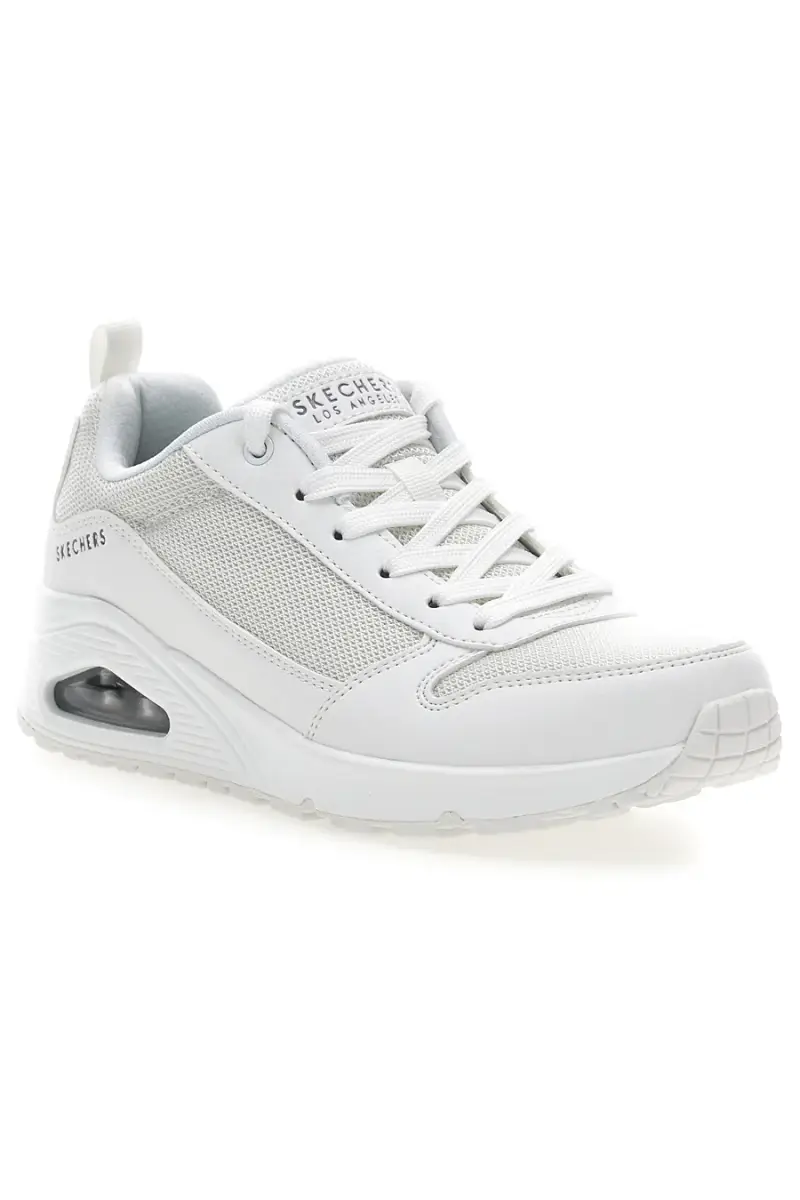 Sneakers bianche con memory foam Skechers Uno Inside Matters [BIANCO] miniatura 2