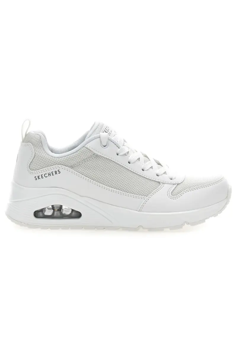 Sneakers bianche con memory foam Skechers Uno Inside Matters [BIANCO]