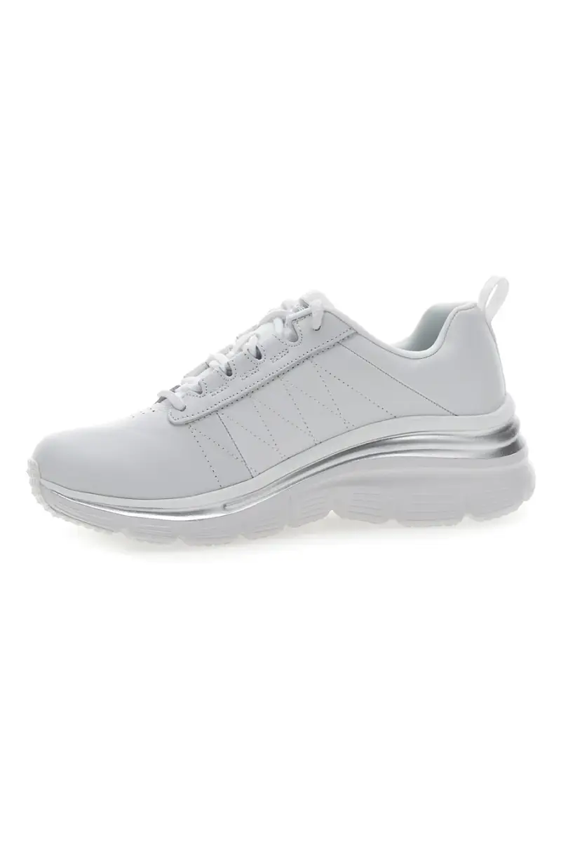 Sneakers Bianche con Tomaia in Pelle Skechers Fashion Fit - Effortless [BIANCO miniatura 4